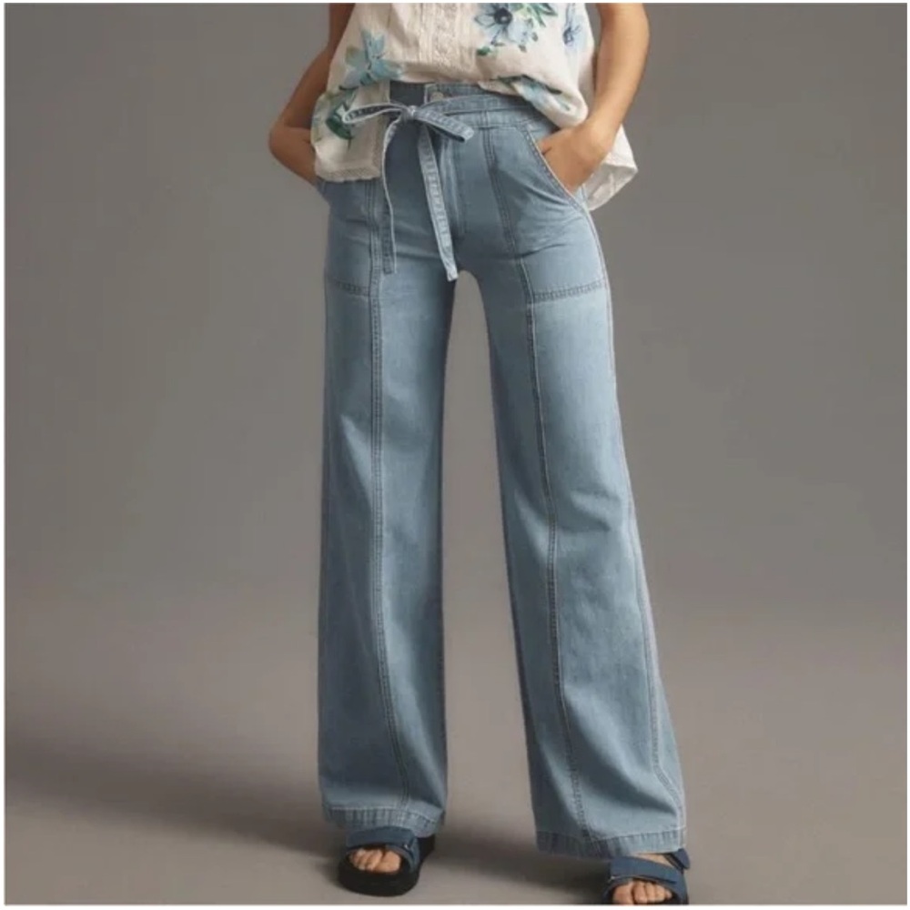 Hudson Jeans Tie Waist Trouser Jeans - Size 6